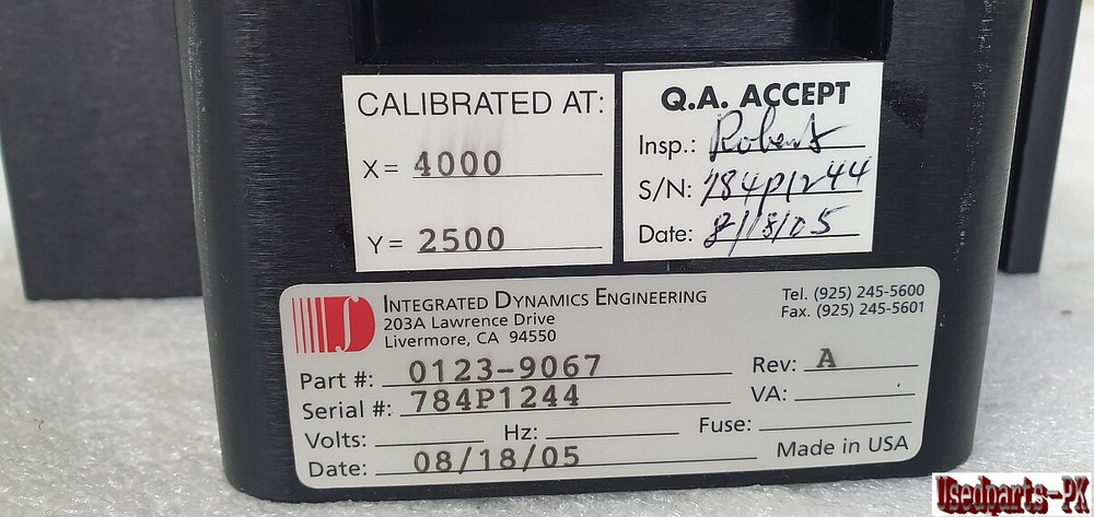 INTEGRATED DYNAMICS ENGINEERING 0123-9067 CYBEQ PER4MER PRE-ALIGNER