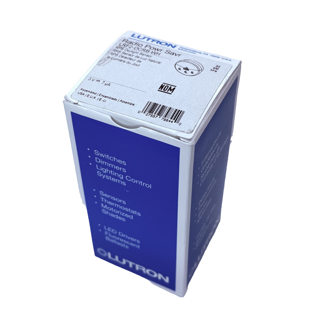 Lutron LRF2-DCRB-WH RPS Daylight Sensor - White - NEW