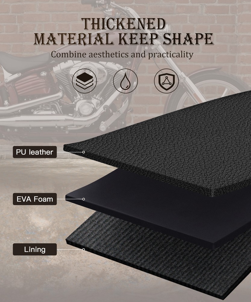 Motorcycle Leather Handlebar Bag Front Fork Tool Pouch For Harley Iron XL1200NS