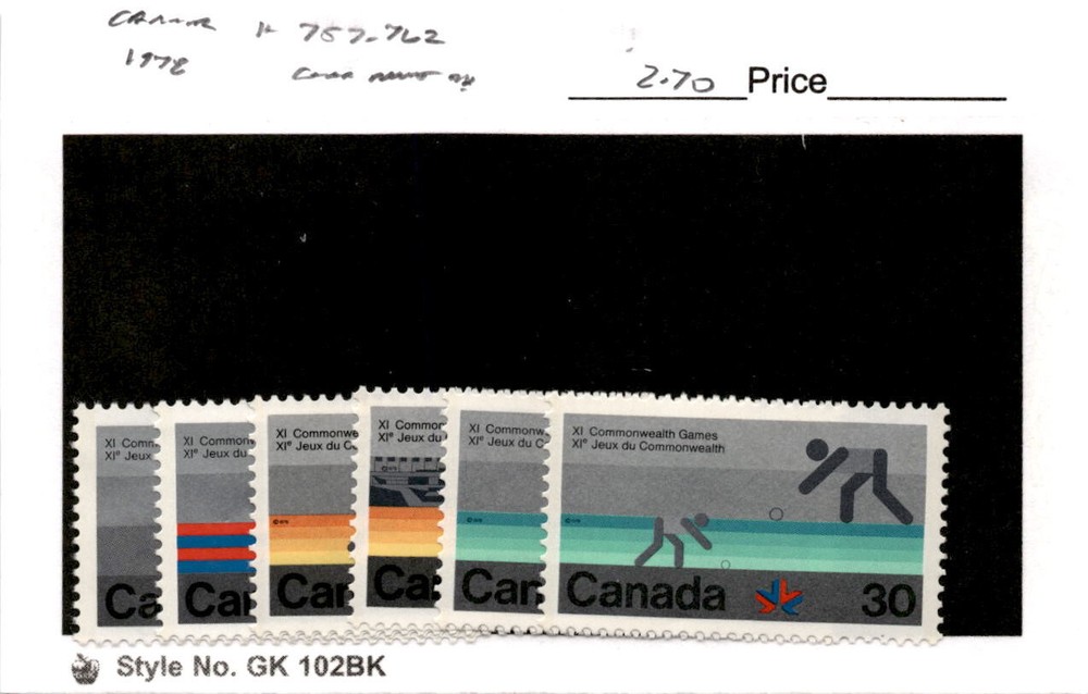 Canada, Postage Stamp, #757-762 Mint NH, 1978 (AD)
