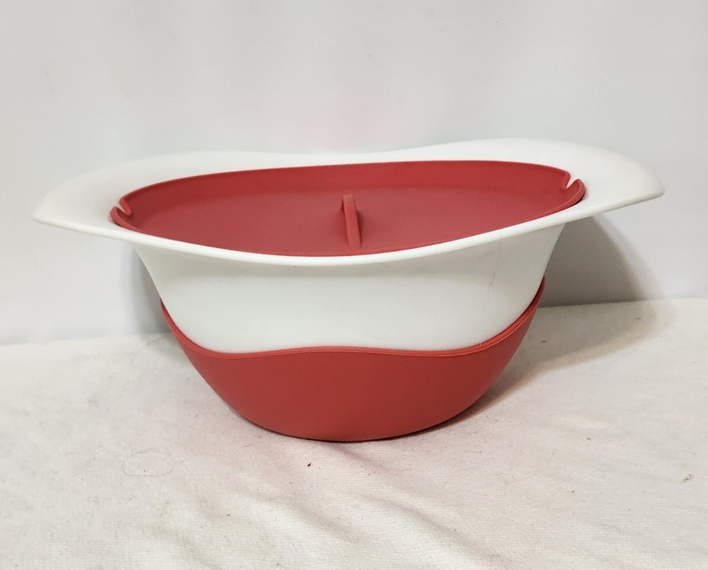 Colander-Strainer-Pasta Bowl-Michael & Knox Silicone White & Orange Kitchen Ware