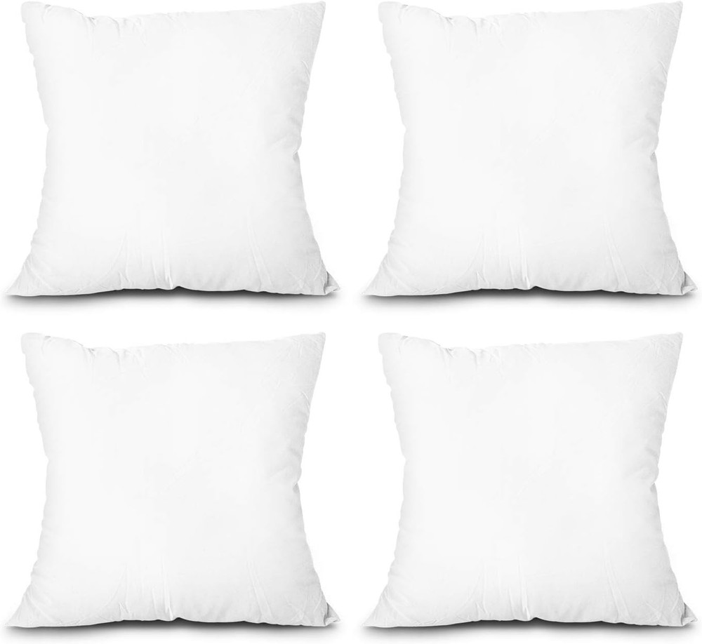 Throw Pillow Inserts Set of 4 Lightweight Down Alternative Polyester Pillow