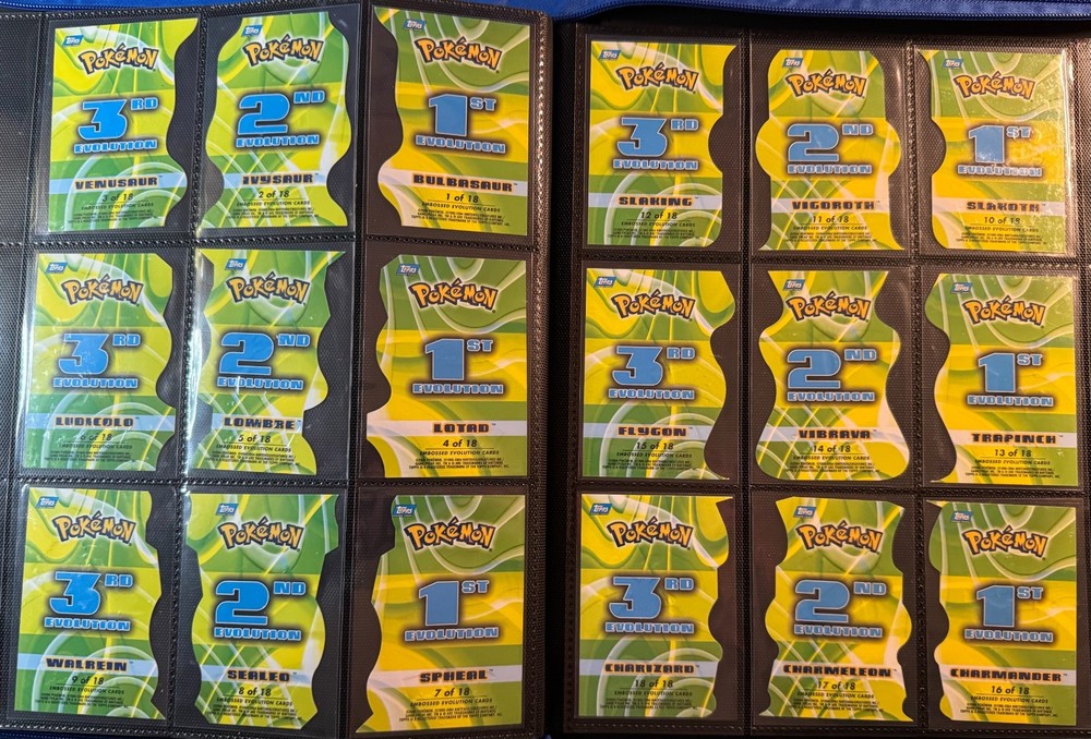 Pokemon TOPPS Advanced Challenge - DIECUT complete 18/18 - EXCELLENT +Charizard