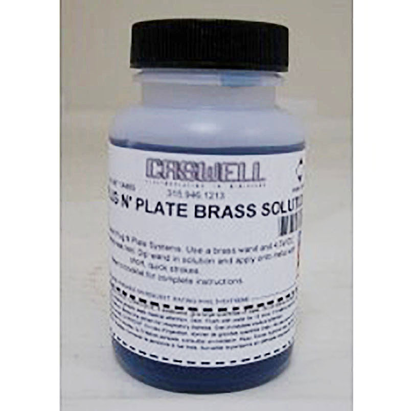 4 oz Plug N Plate Brass Metal Plating Solution (Refill)
