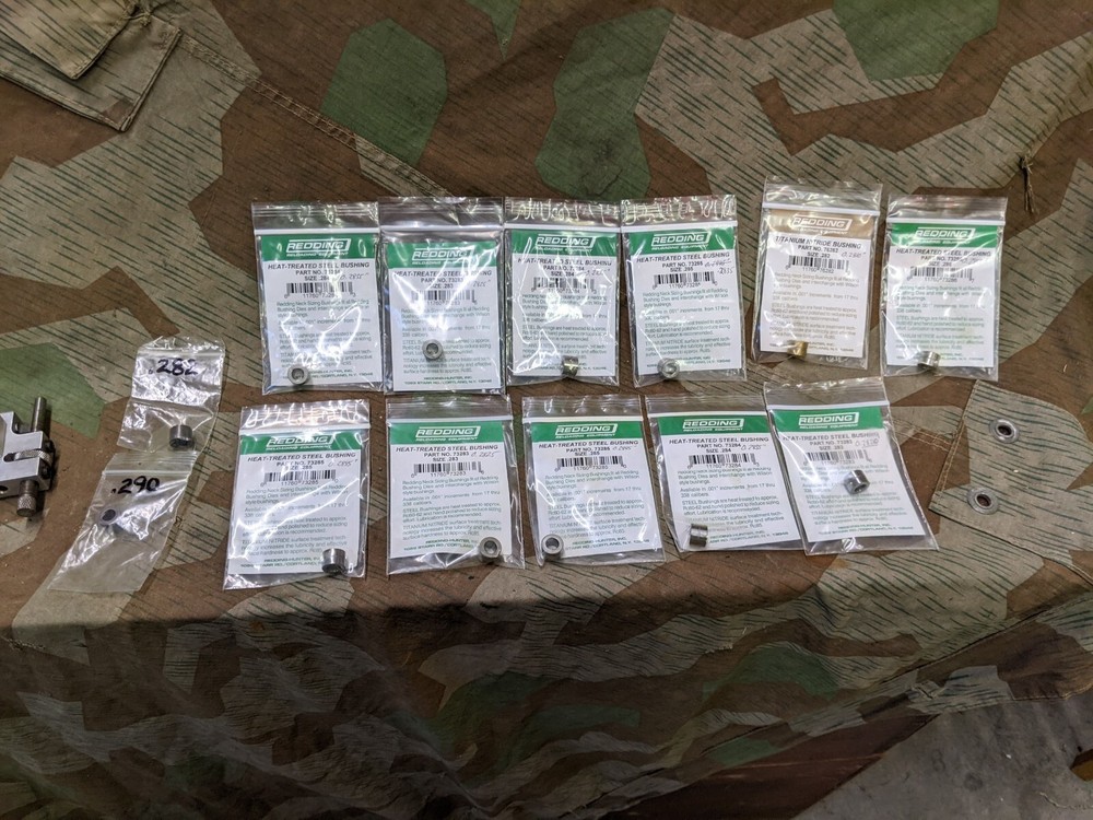 Redding neck sizing bushing assortment,  13 peices