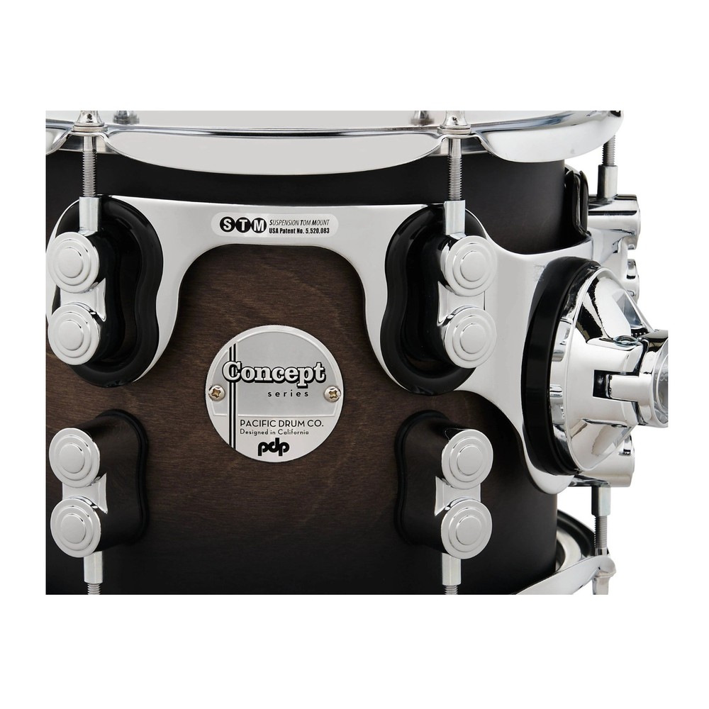 PDP Concept 7-Piece Maple Acoustic Drum Shell Pack (Charcoal Burst Lacquer)