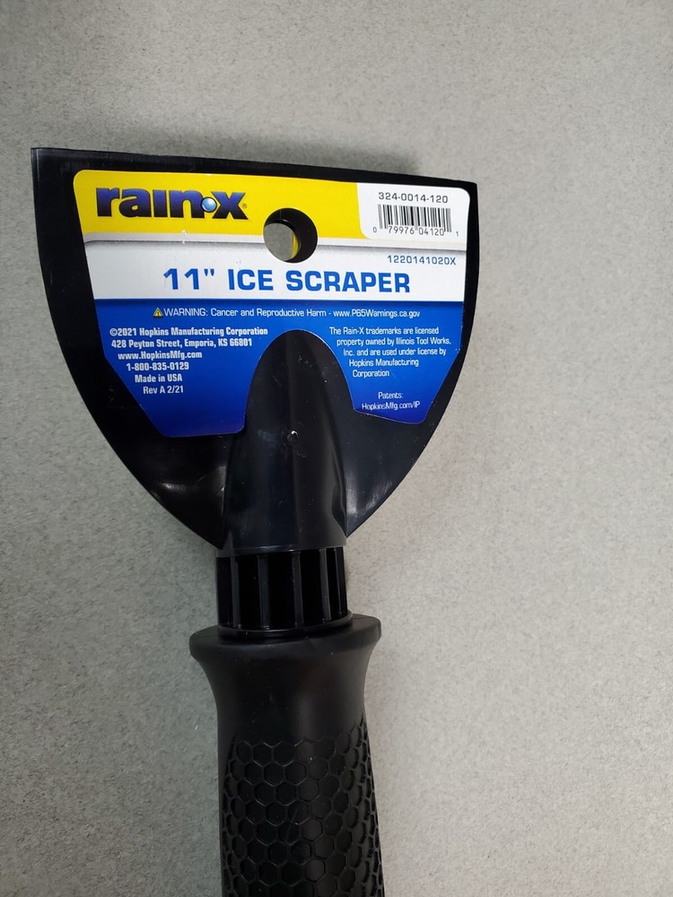 Rainx 11" inch Ice Scraper Handheld Winter Gear Emergency Windshield New