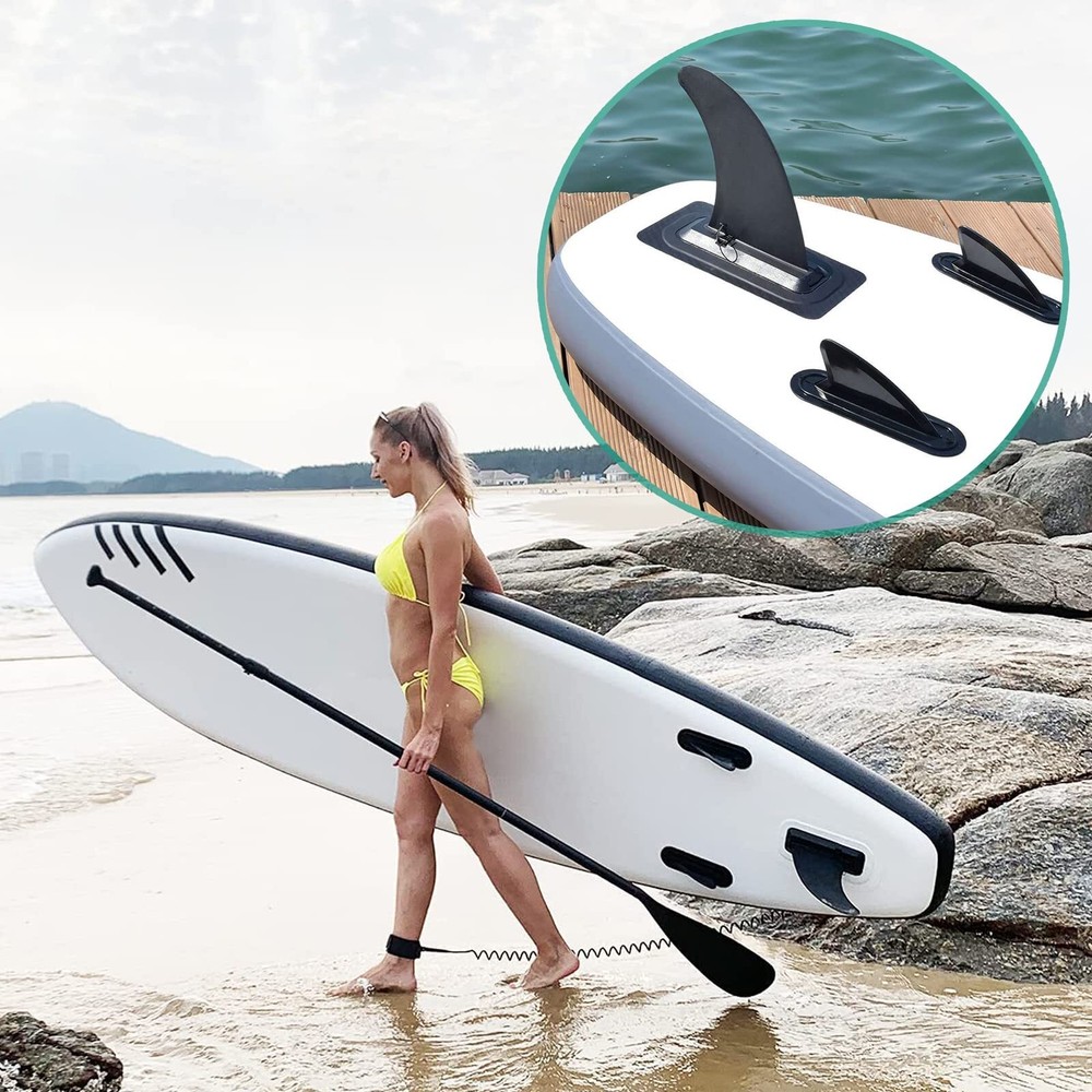 Paddle Board Fin 9" Paddleboard Fin Repalcement Universal, No-Tool Installati...