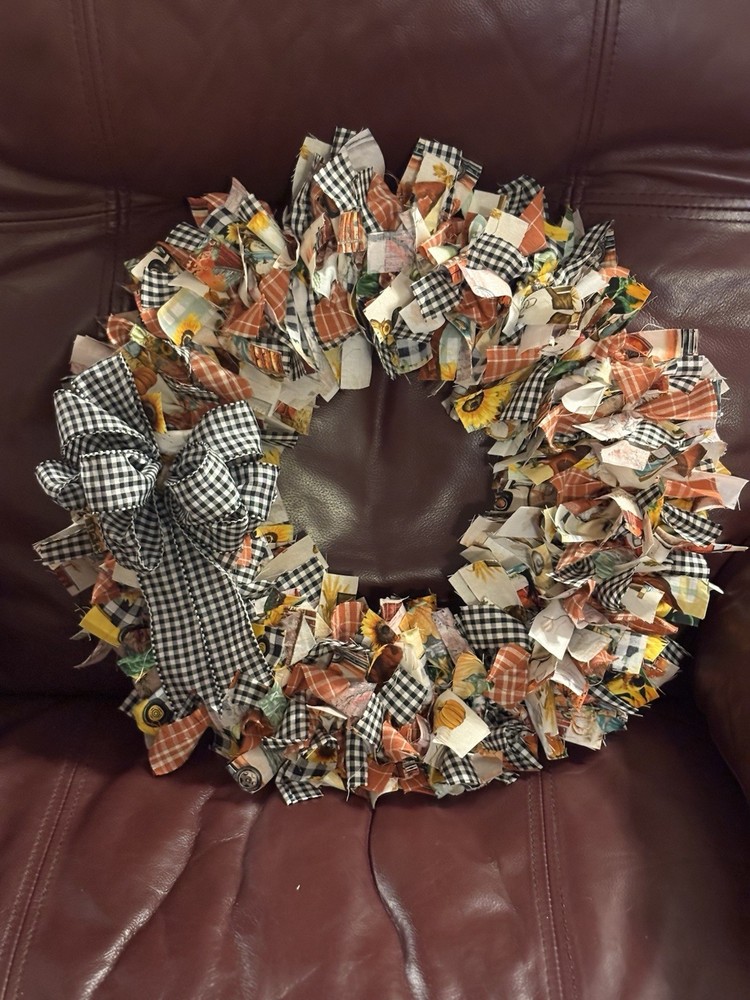Rag Wreath Handmade