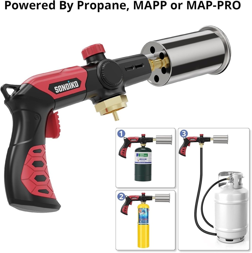 Propane Torch Aluminum Adjustable Searing BBQ Campfire Cooking Tool
