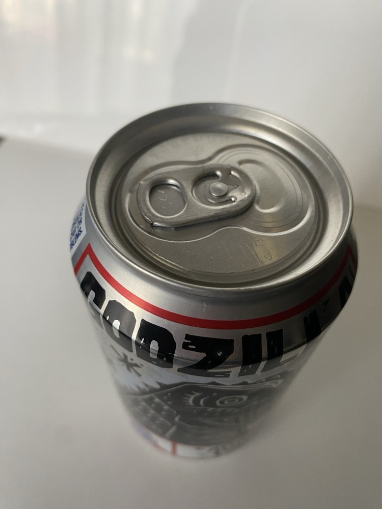 Godzilla Attack Peter PBR 12 Oz Beer Can Bottom Opened Pabst
