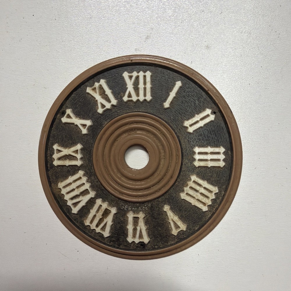 Vintage Germany Cuckoo Clock part plastic Dial Face