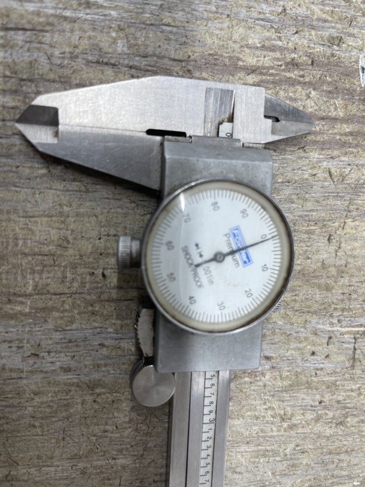 Fowler Premium 6” Dial Calipers .001” Resolution Shock Proof Stainless/Hardened