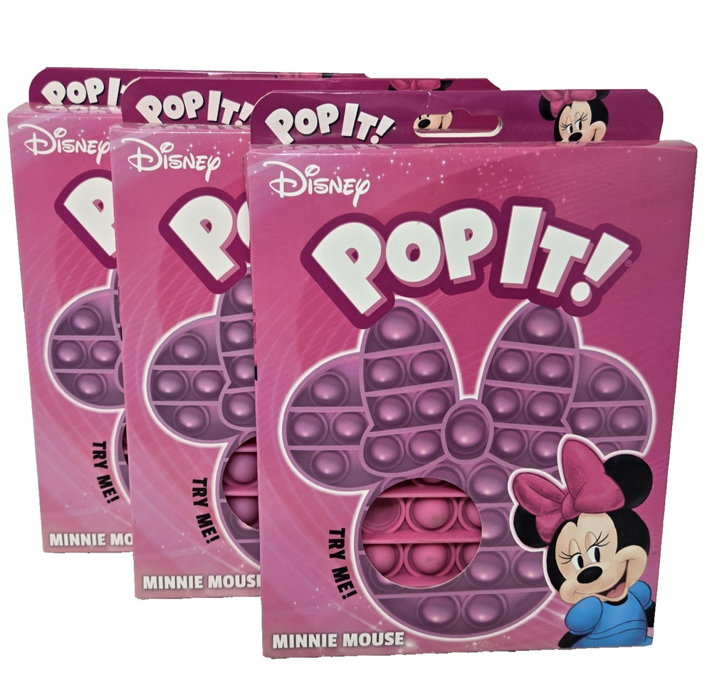 3PK DISNEY'S MINNIE MOUSE POP IT, PINK