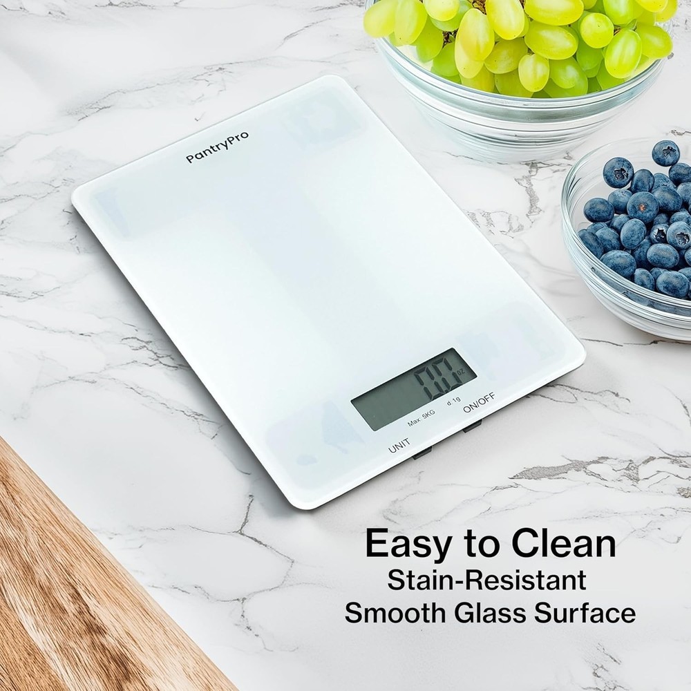 Precise Black Kitchen Scale - Digital - 11lb Capacity - Easy Multi-Unit Switch