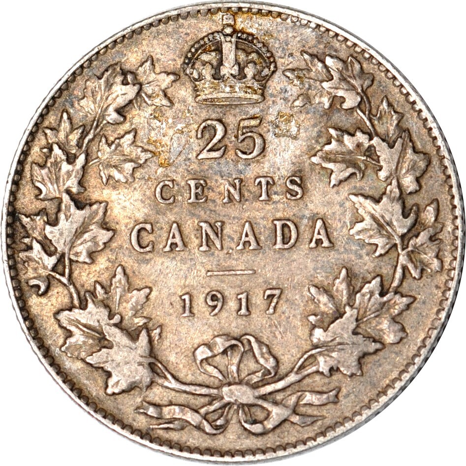 1917 25C Canada Twenty Five Cents XF