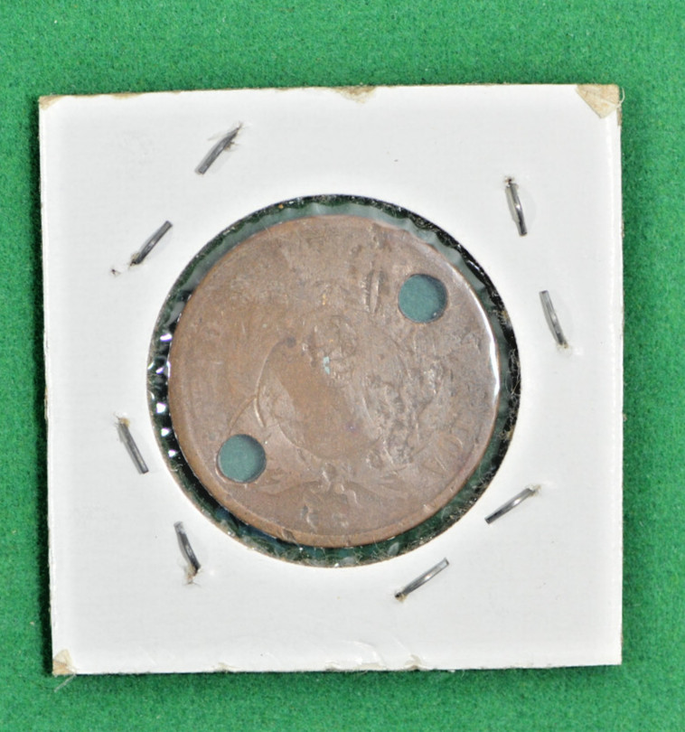1868 2C Two Cent Piece- Holed