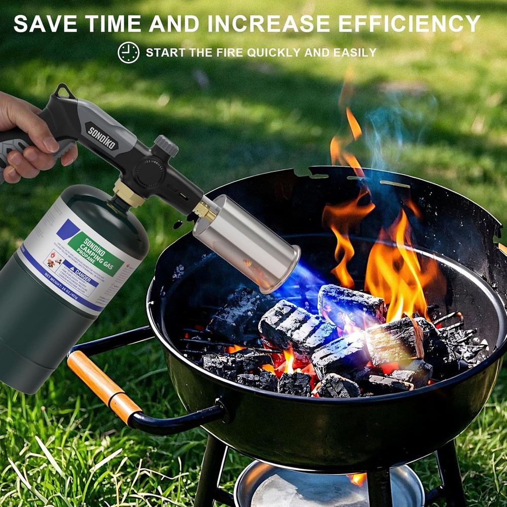 Professional Grilling Torch L8010 - Safety First with Adjustable Flame Control