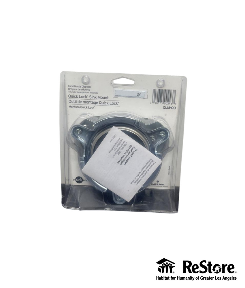 Quick Lock Mount in Chrome for Insinkerator Garbage Disposal