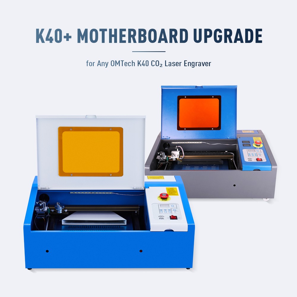 OMTech 40W CO2 Laser Engraver K40+ Motherboard for Lightburn & Rotary Axis Comp.