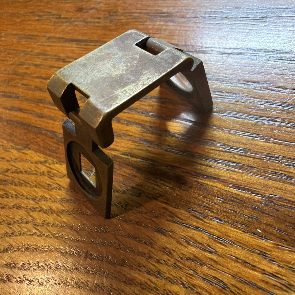 THREAD COUNTER MINIATURE VICTORIAN BRASS MAGNIFYING GLASS POCKET MICROSCOPE👀