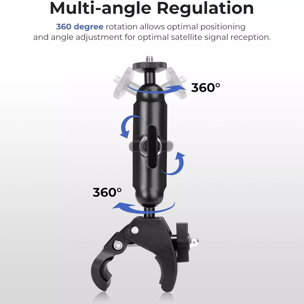 Compact Adjustable Clamp Mount for Starlink For Mini on For RV Ladder Systems