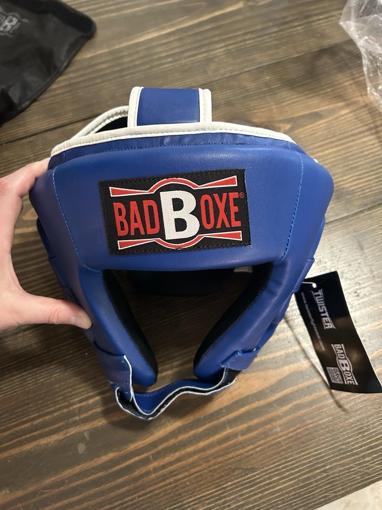 Sparring Twister Bad Boxe Headgear Blue/White Size Medium