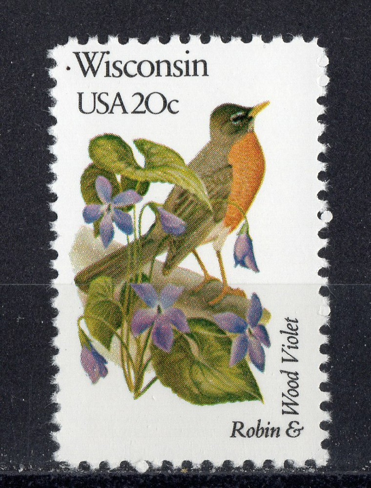 2001 * WISCONSIN * U.S. Postage 20c Stamp MNH