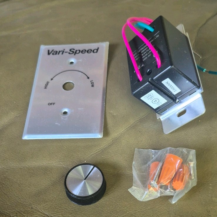 Speed Controller, With On Off Switch, 120 Volt AC, Brand New