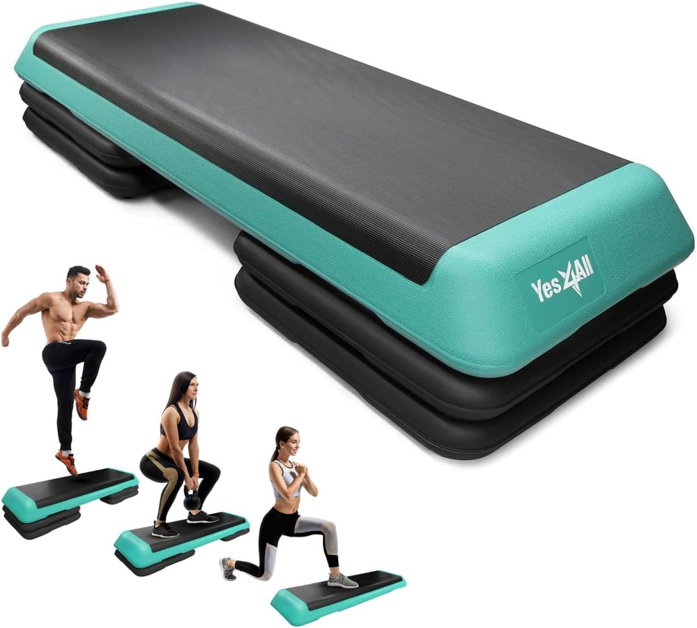 Adjustable Workout Aerobic Exercise Step Platform Health Club Size with 4 Adjust