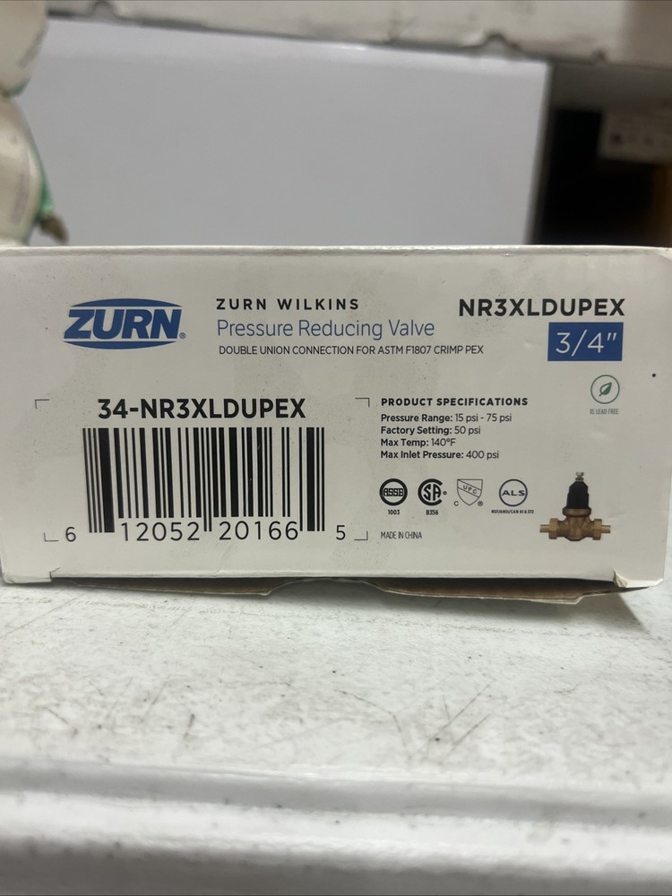 Zurn  NR3XLDUPEX   3/4 Pressure Reducing Valve