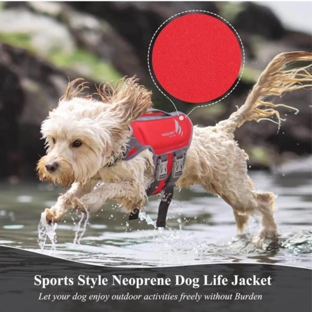 VIVA GLORY LIFE JACKET Small DOG MEDIUM RED NEOPRENE