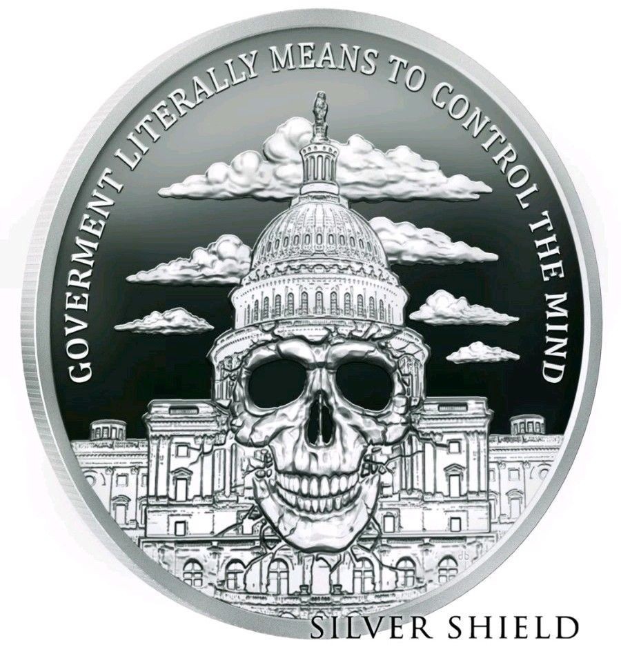 2023 1OZ Government Mind Control V2 Proof - Silver Shield - "ONLY 500 MINTED"