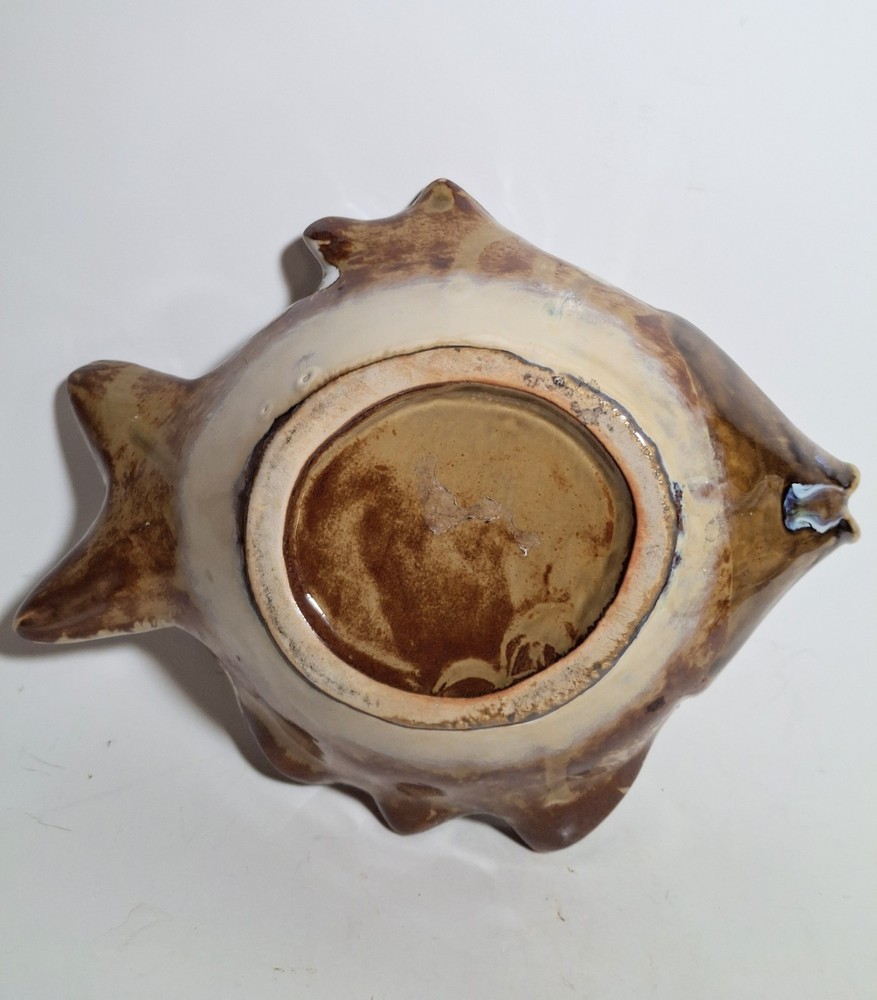 Art Pottery Lidded Fish Dish