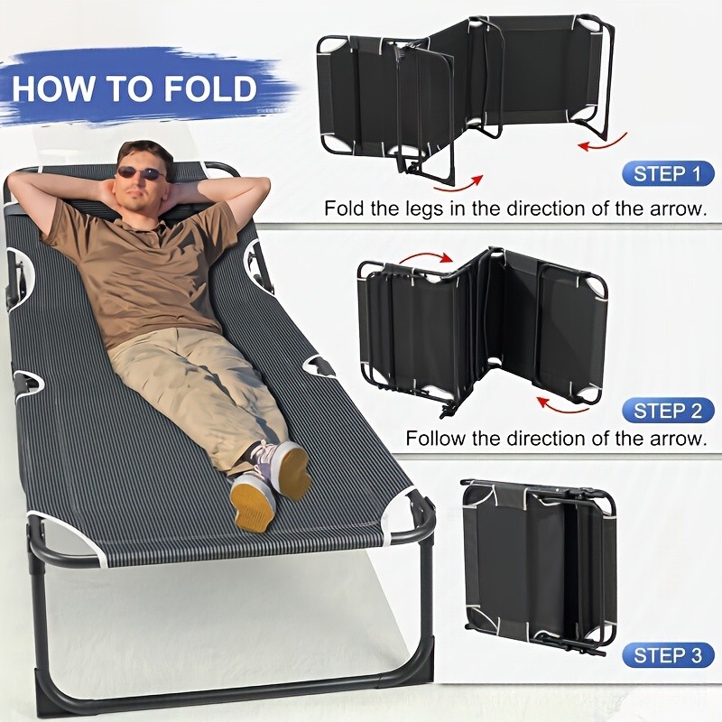 Portable Durable Foldable Single Bed with Comfort