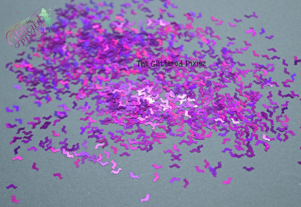 GRAPE NERDZ small BAT shaped Glitter- Pixie Shapes-