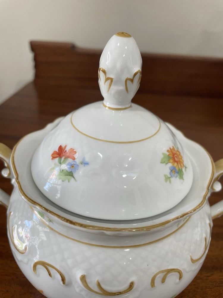 Schumann Bavaria Sugar Bowl Floral Pattern Preowned