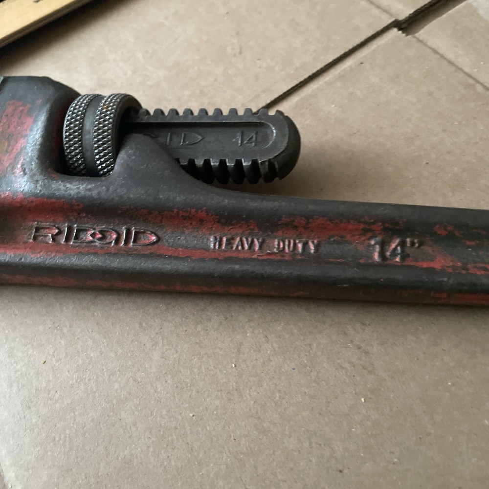 Ridgid Pipe wrench 14" heavy duty preowned