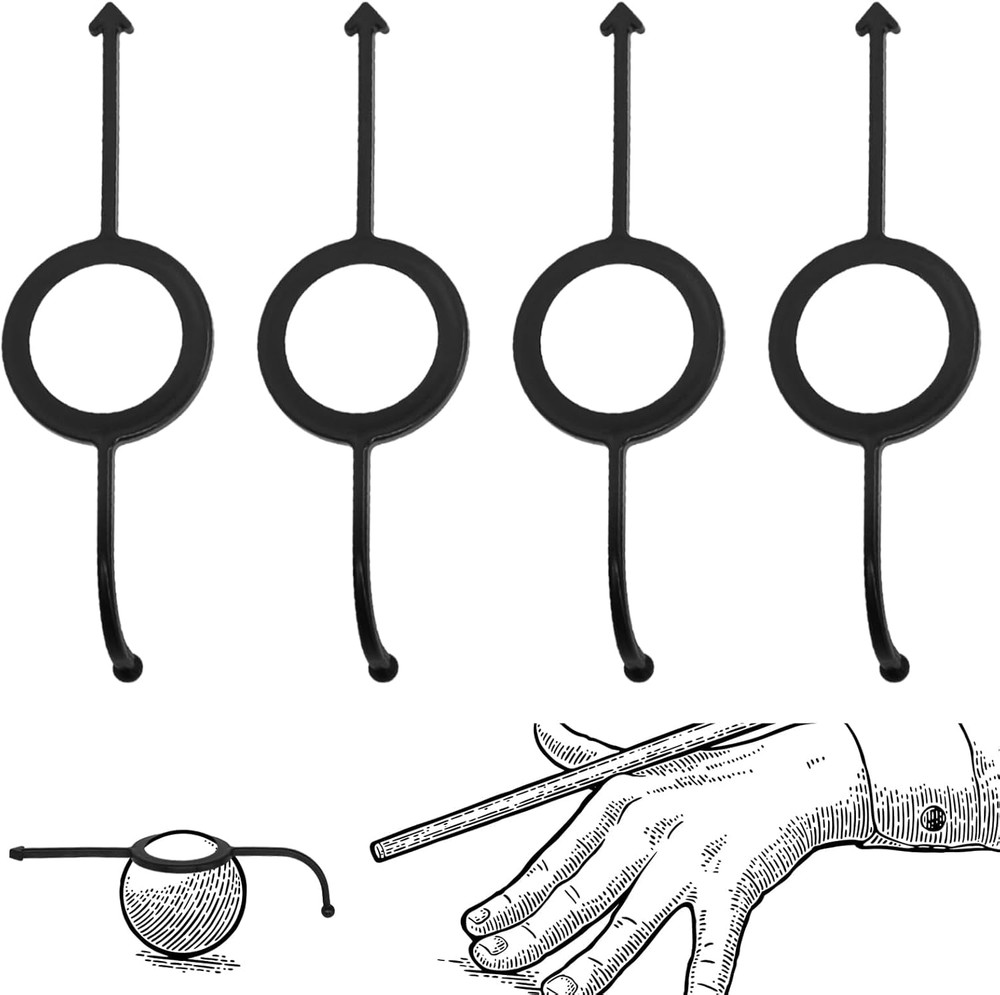4Pcs Black Billiard Aiming Training Aid, Pool Billiards Table Accessories Suppli