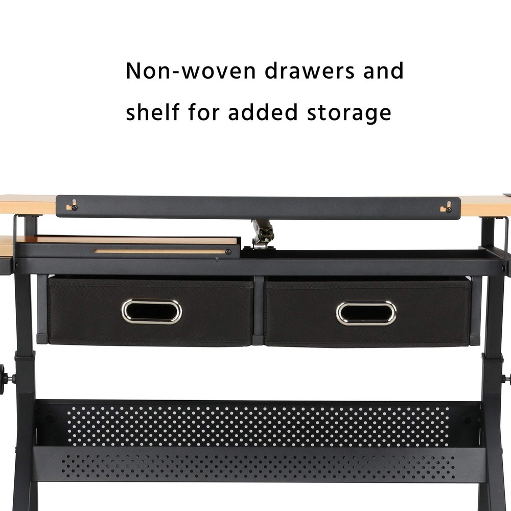 Yaheetech Height Adjustable Drafting Table Drawing Artist Large, Brown