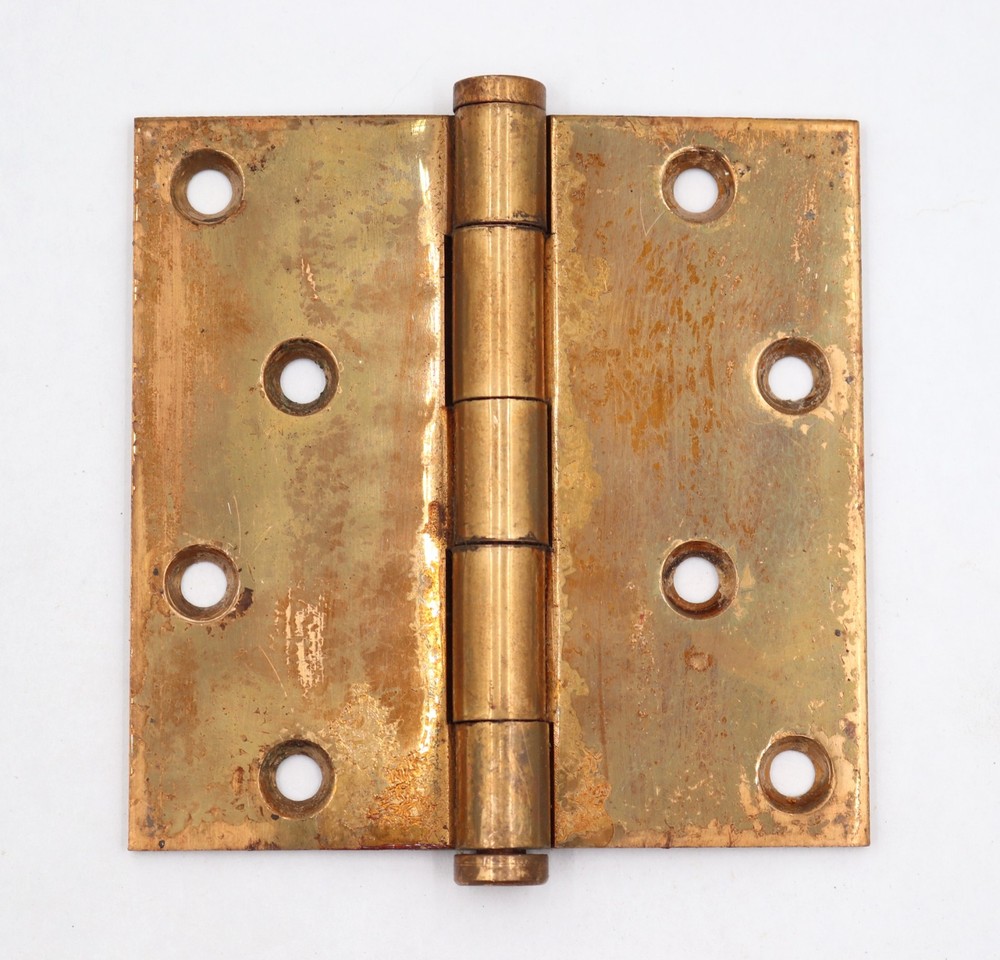 Vintage 4.5 x 4.5 in. Solid Brass Butt Door Hinge