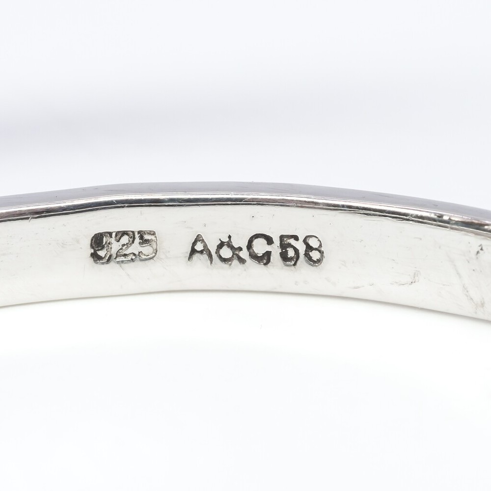 Solid Sterling Silver Cuff Bangle 66mm #61603