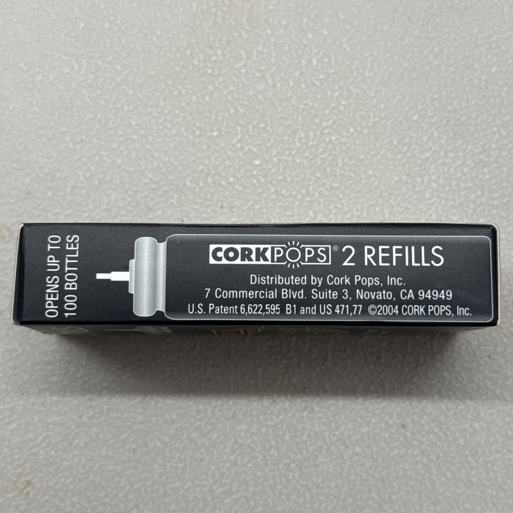 Cork Pops Refill Cartridges, 2-Pack, New