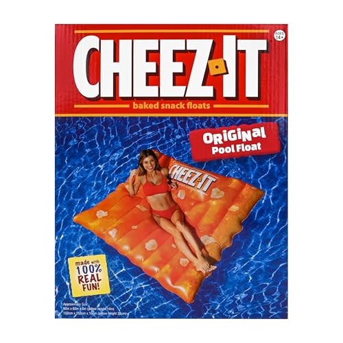 Giant Cheez-It Pool Float – Extra Large Inflatable Snack Shaped Floatie for