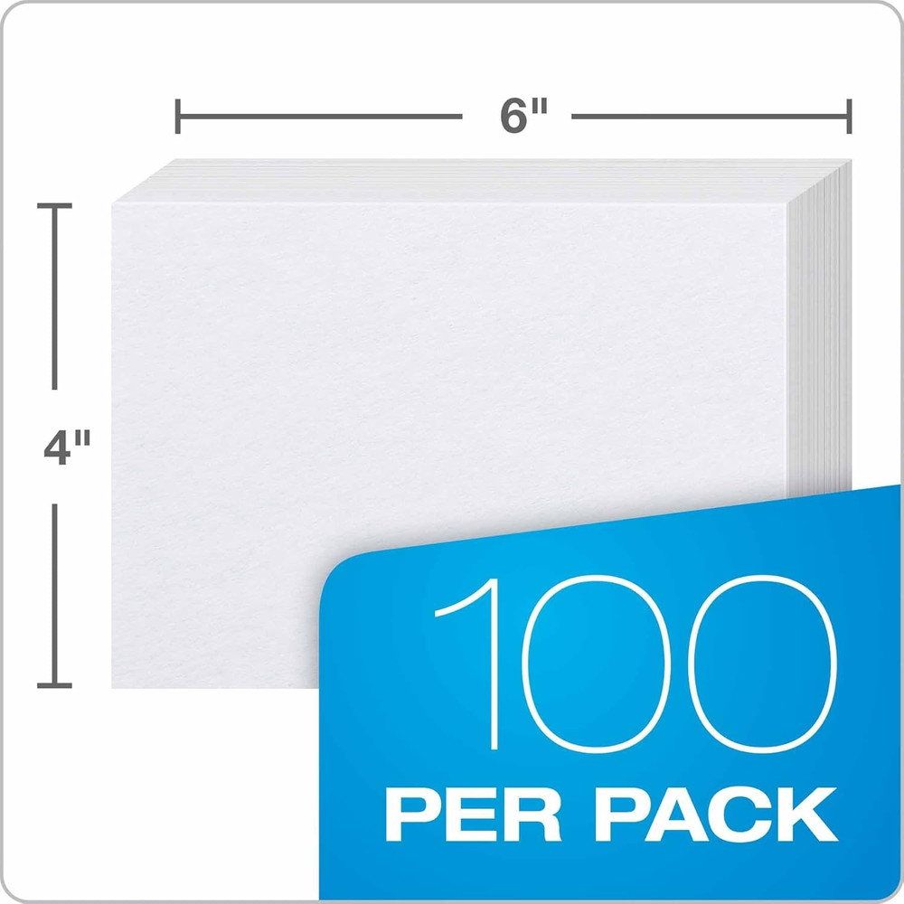 Blank Index Cards 4 x 6 Inch White Study Note Cards Bulk Pack 1000 Count