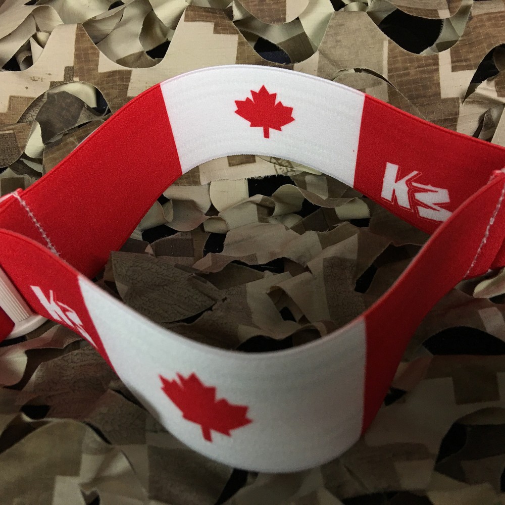 NEW KM Paintball Universal Mask Goggle Strap - Canada Flag