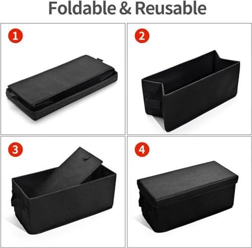 CD Storage Boxes - Pack of 4 CD Case Storage - 13.2" X 5.9" X 5.3", Container
