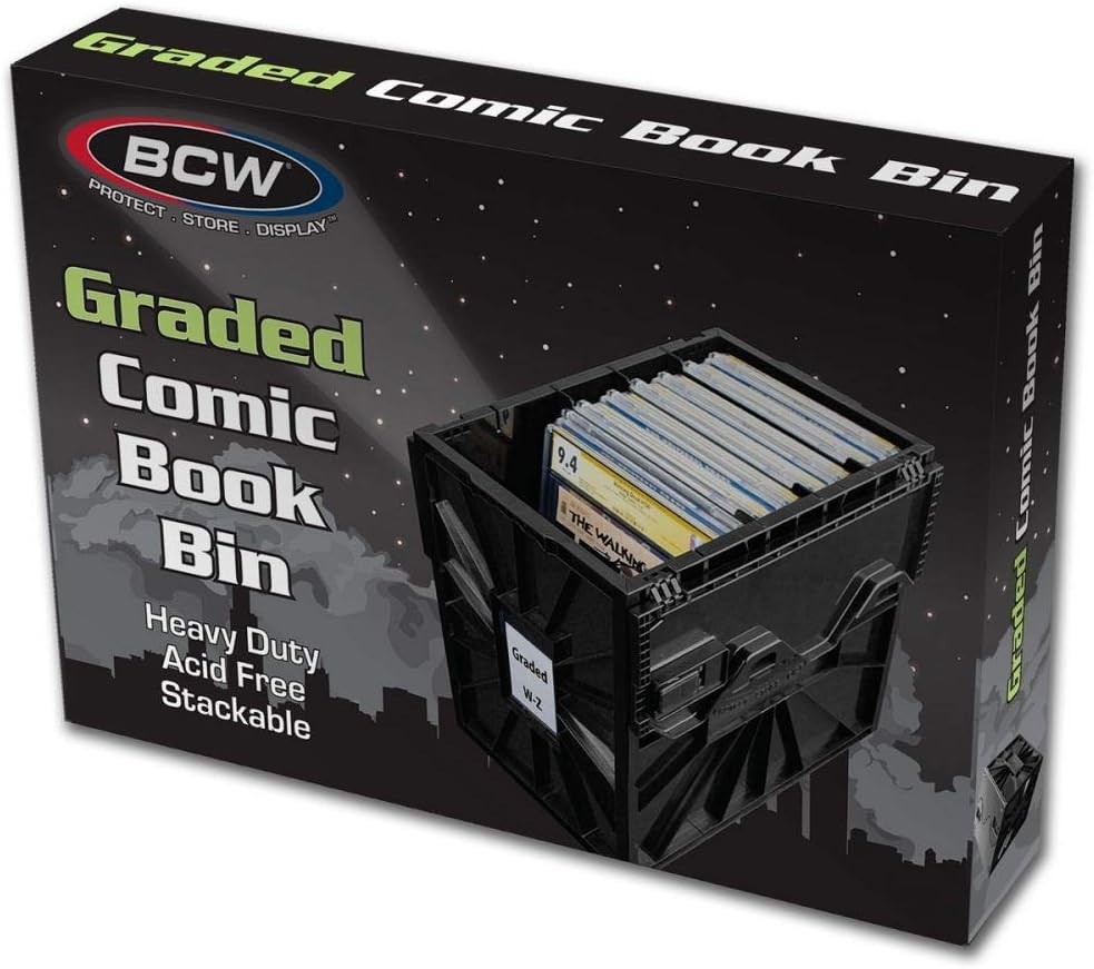 Graded Comic Storage Box with Dividers - Stackable, Water-Resistant Protection