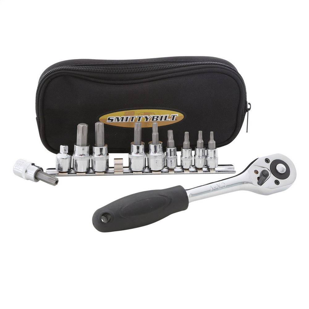 Smittybilt 2830 9-Piece Multi Torx Tool Kit With Nylon Carrying Case