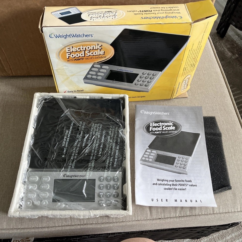 Weight Watchers Electronic Food SCALE w/Points Values Database LARGE DISPLAY NEW